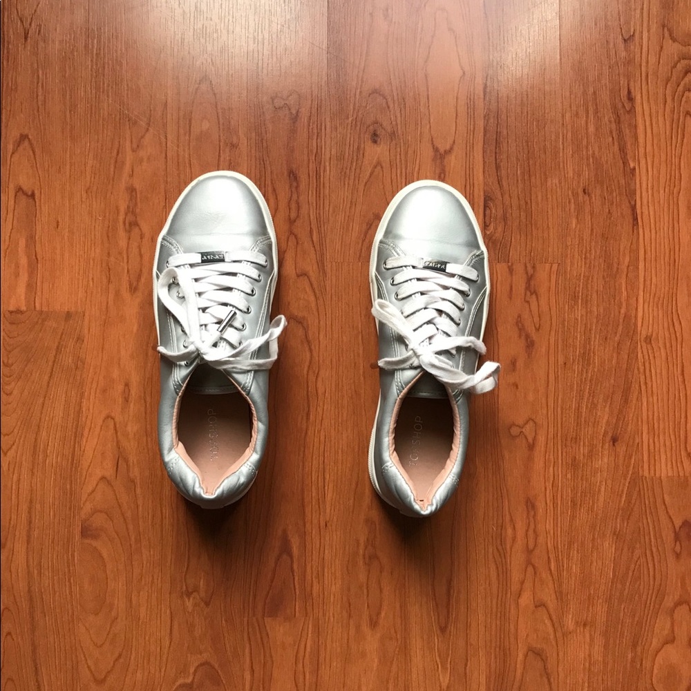 Metallic topshop shoes